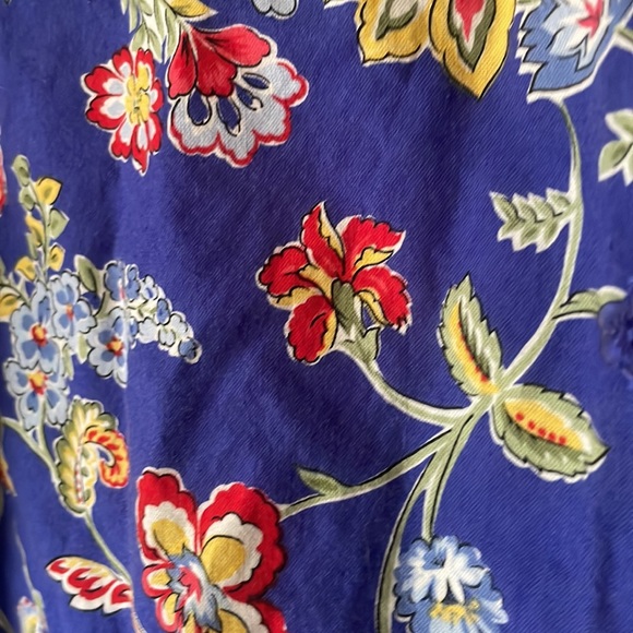 Vintage Napa Valley floral printed cotton short sleeve button down - Picture 5 of 6